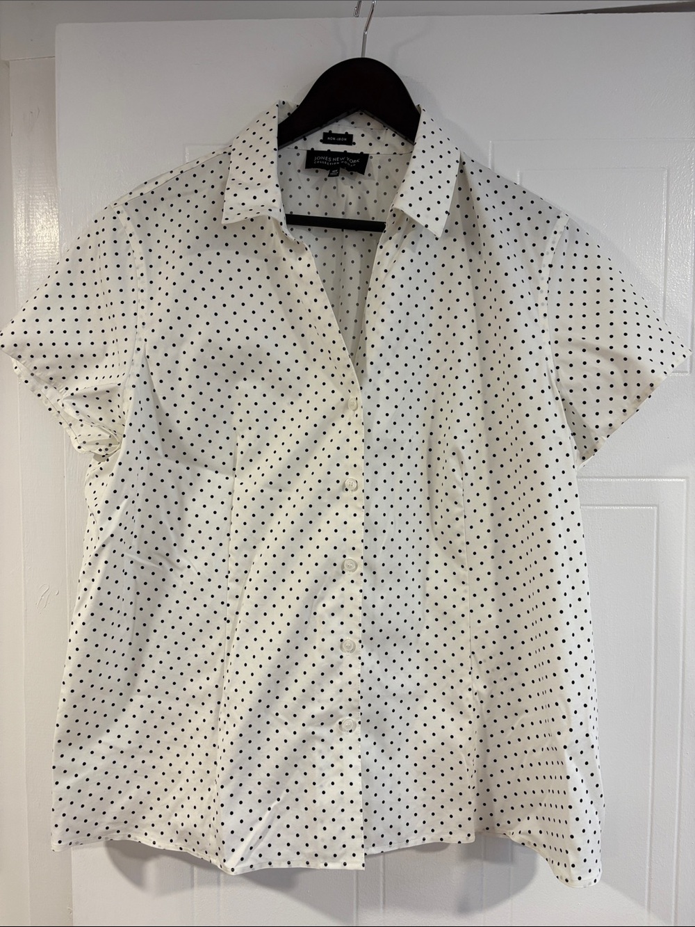 Jones New York White Short-Sleeve Bliyse